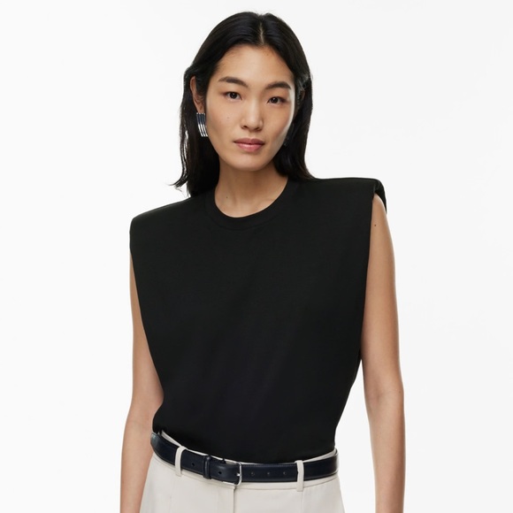 Babaton Tops - Babaton Shoulder Pad T-Shirt